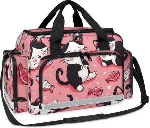 First Aid Bags Empty, Spotted Cats Emergency Bag First Aid Kit Multiple Compartment Kit Carrier On Call Trauma Bag For Paramedics Emergency Medical Supplies Kit