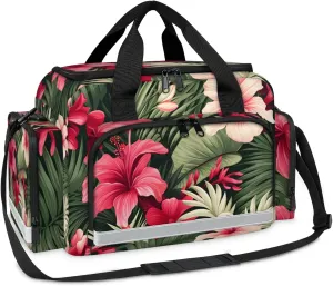 First Aid Bags Empty, Tropical Flower Emergency Bag First Aid Kit Multiple Compartment Kit Carrier On Call Trauma Bag For Paramedics Emergency Medical Supplies Kit