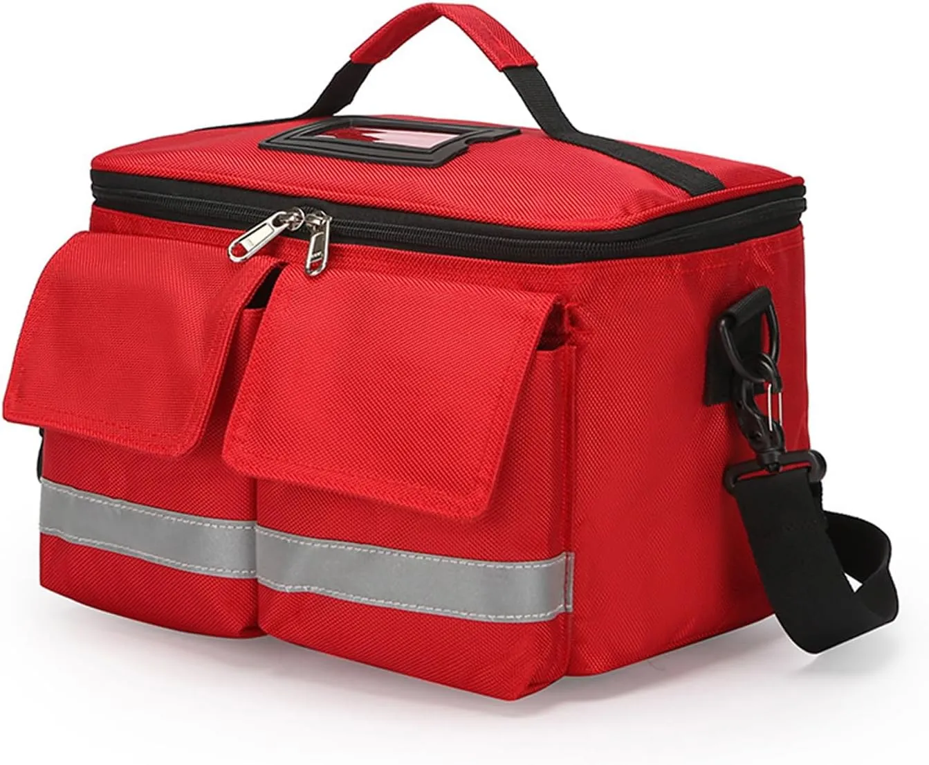 First Aid Kit Bag, First Aid Shoulder Bag, Emergency Medical Supplies Organizer Empty,Survival Essentials Trauma Kit for EMTs, Paramedics, for Travel Camping Cycling Outdoor Survival First Aid(Red)