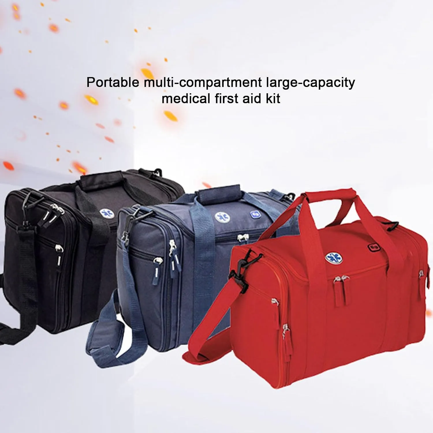 First Aid Kit Compact Professional Waterproof - Trauma Emergency Bag for Home Outdoor Vehicle Camping Hiking Travel - Medical Supplies Safety Kit(Blue)