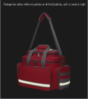 First Aid Kit Multiple Compartments Lightweight Emergency Responder Trauma Bag - Great for Home, Outdoors, Office, Car, Travel, Camping, Hiking, Boating
