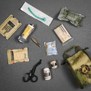 First Aid Kit (Outdoor, Camping, Military - IFAK Bag Trauma, Survival Pouch)