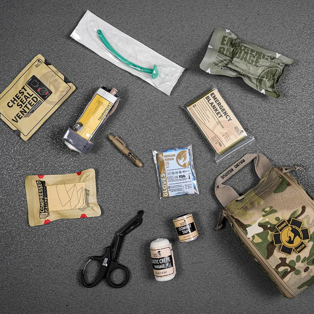 First Aid Kit (Outdoor, Camping, Military - IFAK Bag Trauma, Survival Pouch)