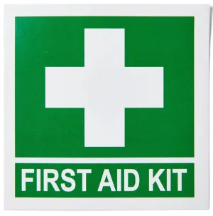 First Aid Kit Sticker with Cross 7cm x 7cm