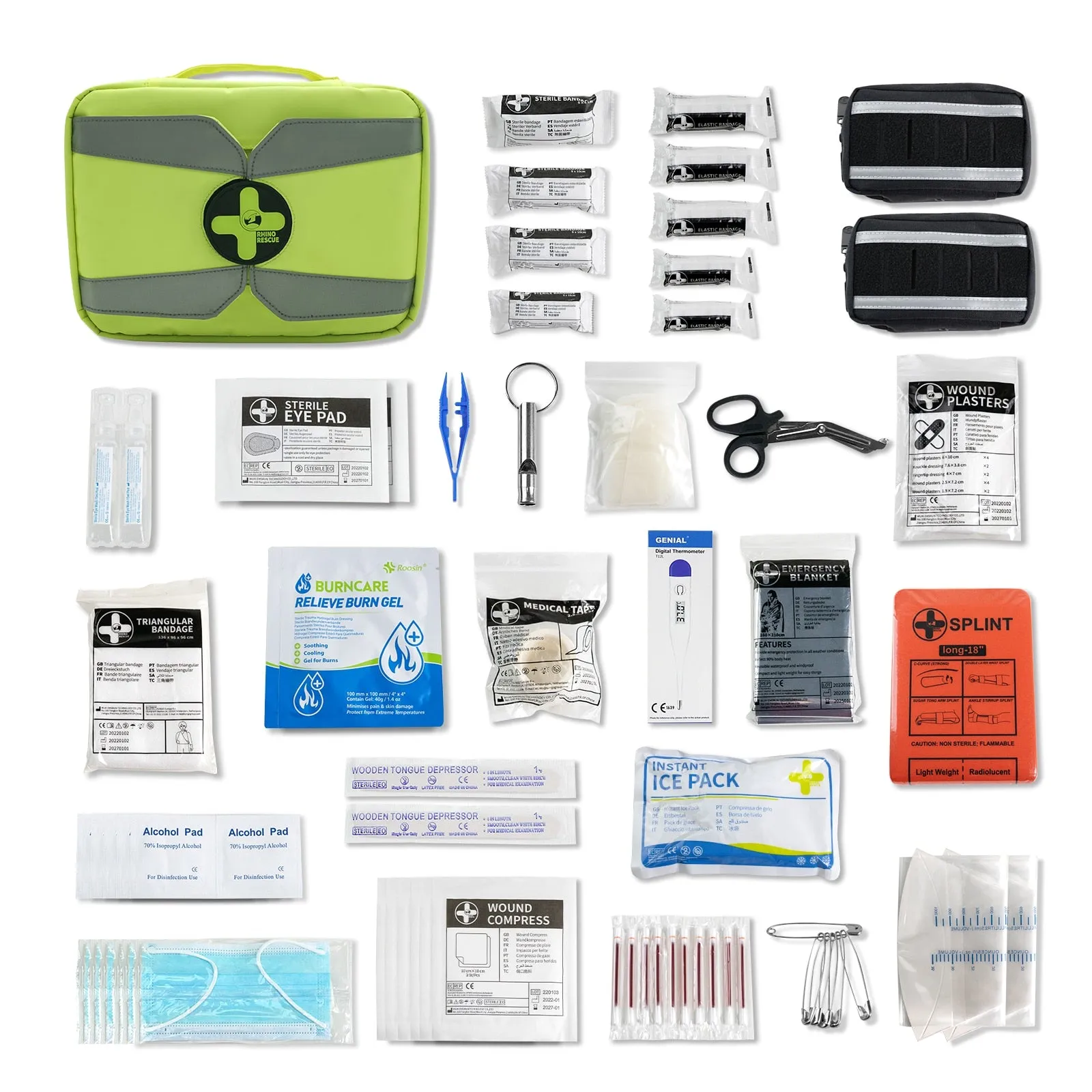 First Aid Kit (Trucks, Cars, Camping, Sports, Outdoor - Survival Kit) 79Pcs   2Extra Mini Kit