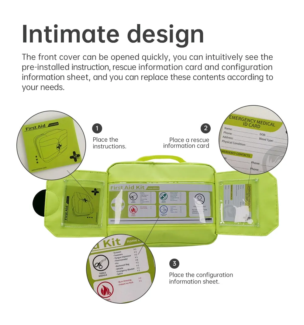 First Aid Kit (Trucks, Cars, Camping, Sports, Outdoor - Survival Kit) 79Pcs   2Extra Mini Kit