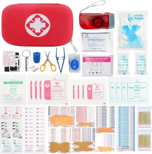 First Aid Kits 279 Pcs for Car Truck Emergency Survival Trauma Tactical Care Sport Travel Home Office School (279 Pcs)
