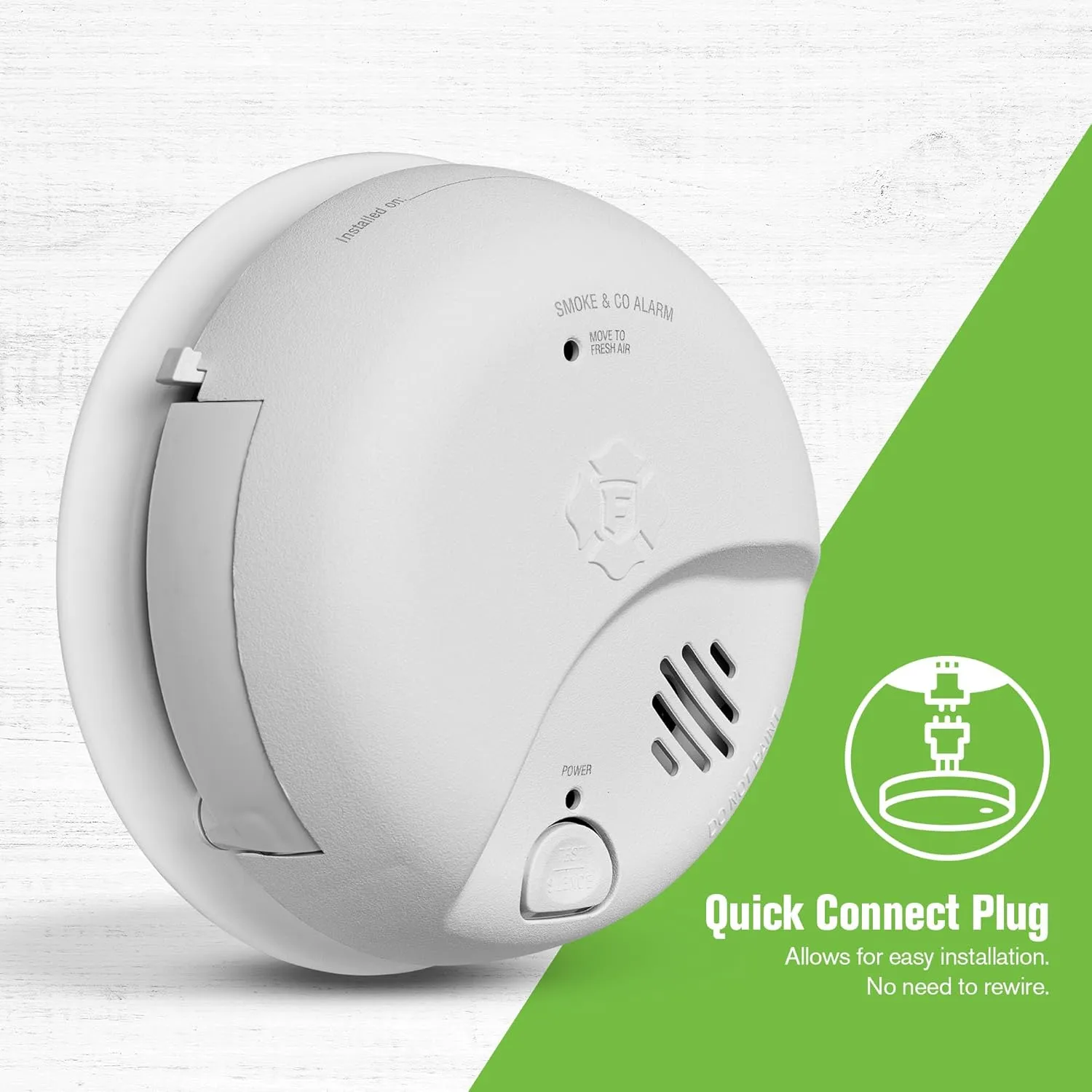 First Alert SMICO100-AC Interconnect Hardwire Combination Smoke & Carbon Monoxide Alarm with Battery Backup, 1-Pack