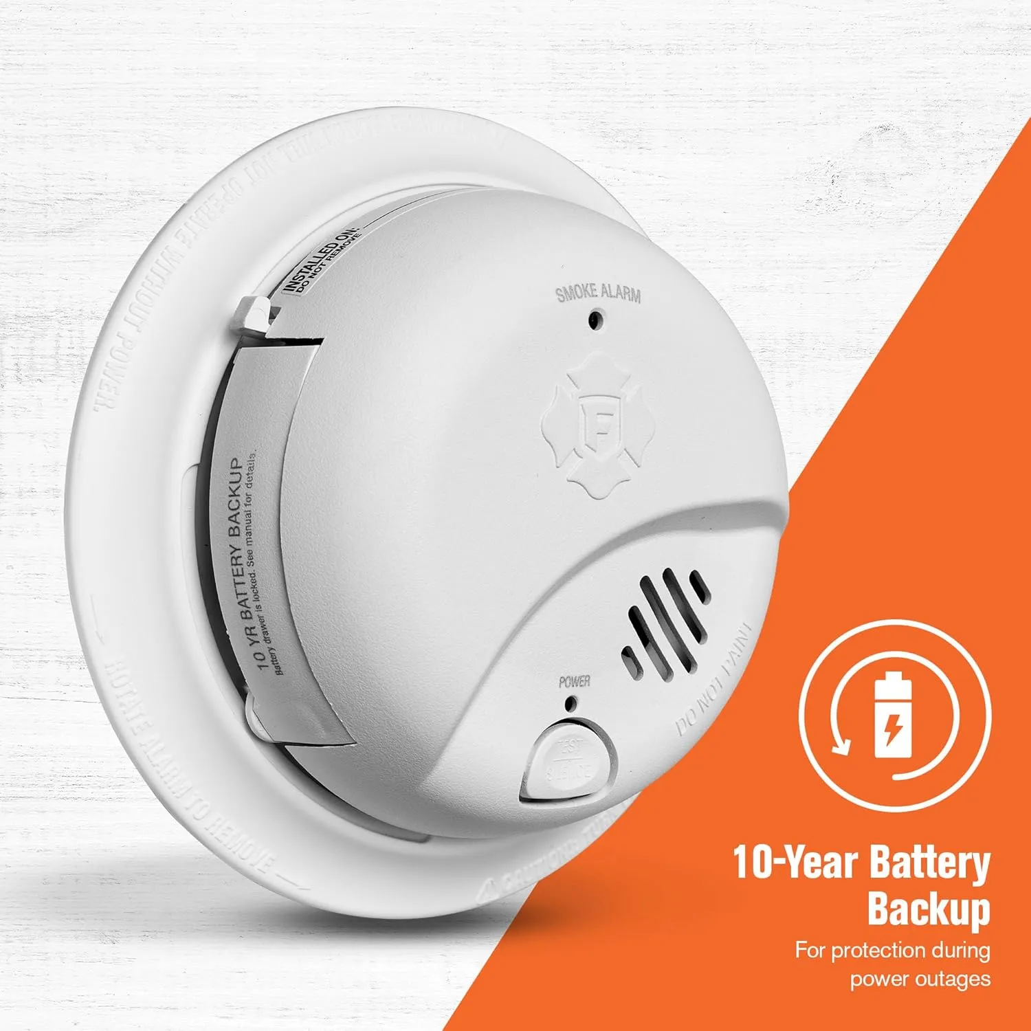 First Alert Smoke Alarm, Interconnect Hardwire Detector with 10-Year Battery Backup, SMI105-AC, 3-Pack