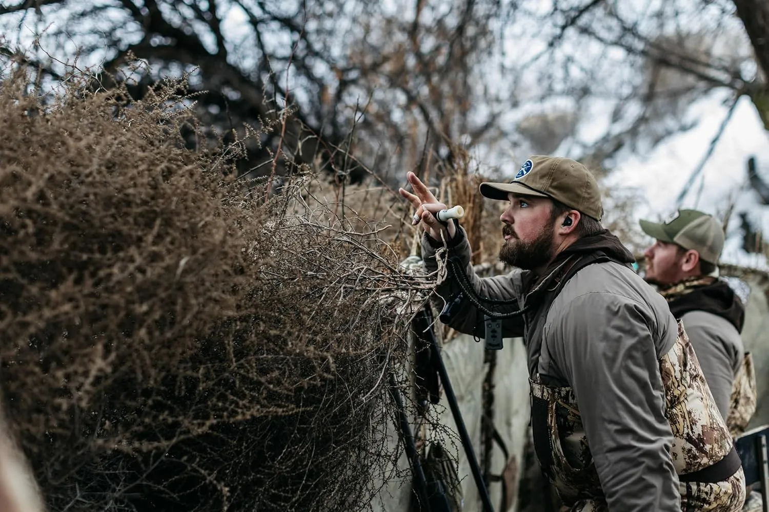 First Lite Men's Primer Puffy Jacket - Insulated Windproof Camo Waterfowl Hunting Coat