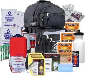 First My Family All-in-One 4-Person Premium Disaster Preparedness Survival Kit/Earthquake Kit with 72 Hours of Survival and First-Aid Supplies 4PKIT, FMF4PR