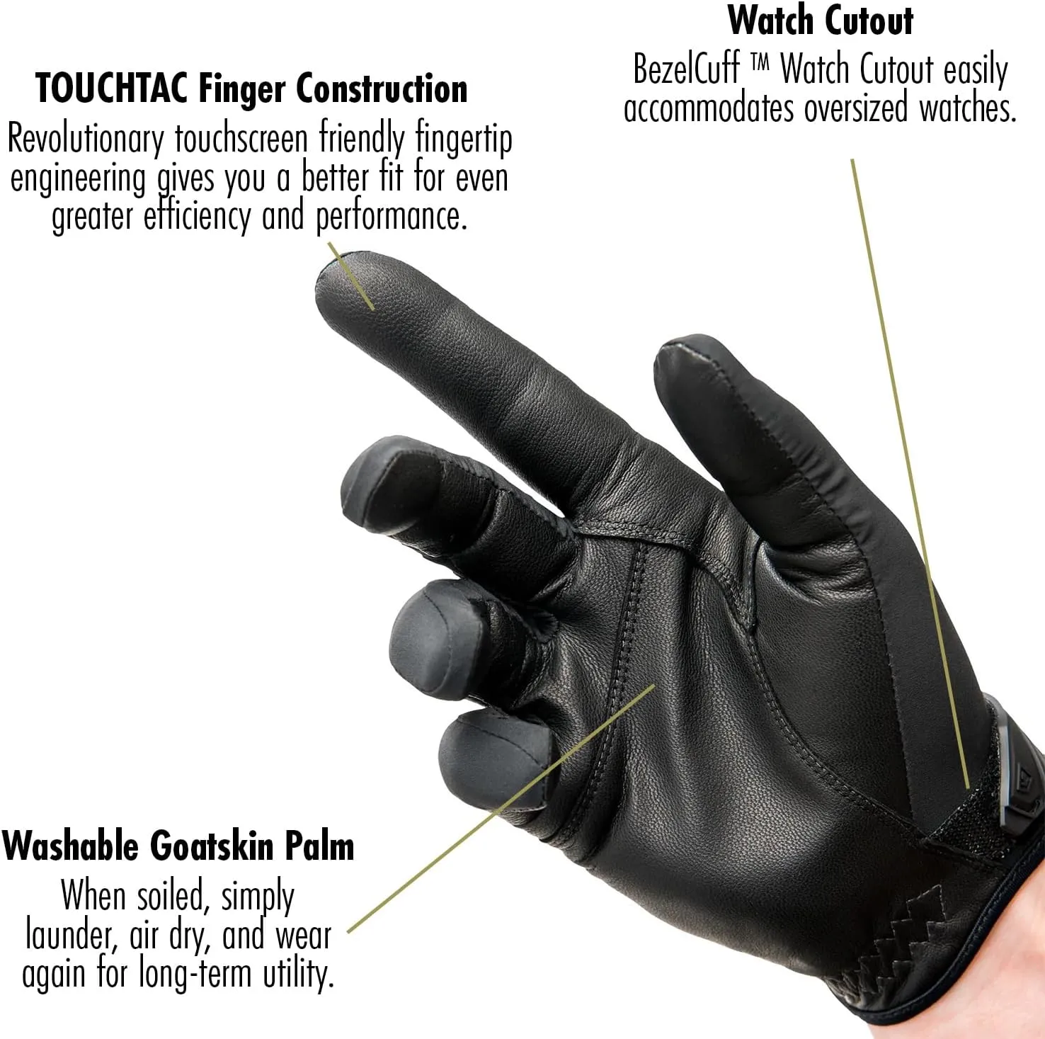 First Tactical Men’s Lightweight Patrol Glove | Skin Tight Goatskin Palm with Touchscreen Capability
