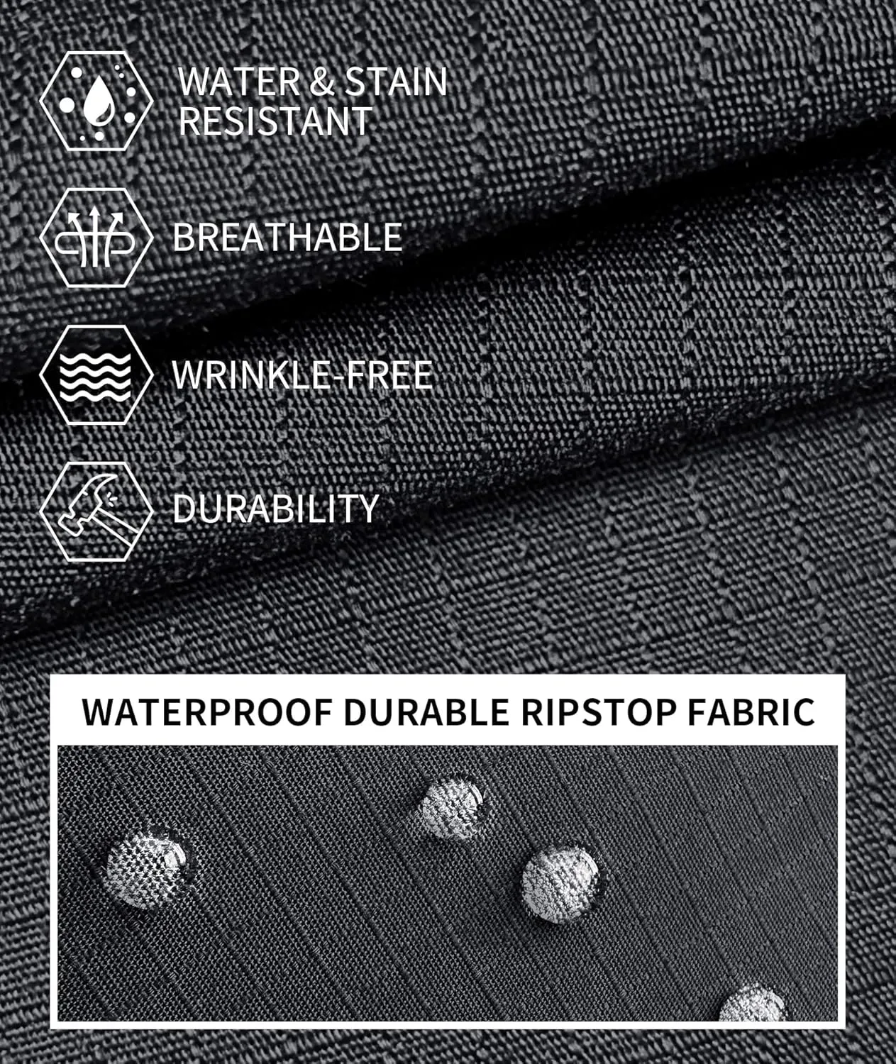 FIRST WAY Men's Ripstop Tactical Pants, Water Resistant Cargo Pants, Outdoor Lightweight EDC Hiking Work Pants