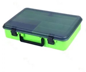 Fishing Organizer Fishing Bait Storage Box Double-Layer Fishing Bait Box Portable Multi-Fishing Tackle Storage Box All-Weather Fishing Lure Organizer(Green)