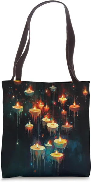 Floating Candles Mystical Night Art Tote Bag