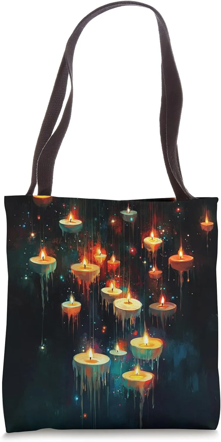 Floating Candles Mystical Night Art Tote Bag