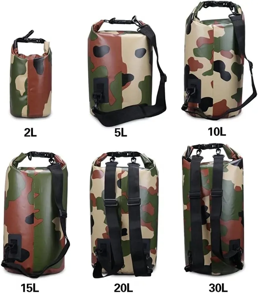 Floating Dry Backpack, Portable Roll Top Dry Sack with Straps, Keep Gear Dry Clean, for Kayaking Boating Sailing Canoeing, 2L/5L/10L/15L/20L/30L (Size : 20L)