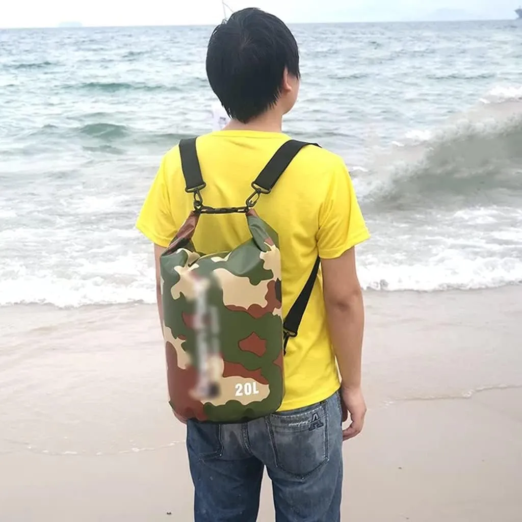 Floating Dry Backpack, Portable Roll Top Dry Sack with Straps, Keep Gear Dry Clean, for Kayaking Boating Sailing Canoeing, 2L/5L/10L/15L/20L/30L (Size : 20L)