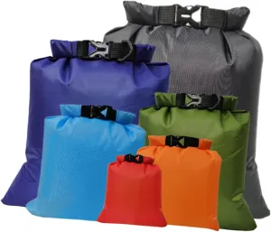 Floating Dry Bag Waterproof 6pcs Roll up Dry Compression Pouches for Outdoor Activities Water Proof Pouches Buckle Sealing