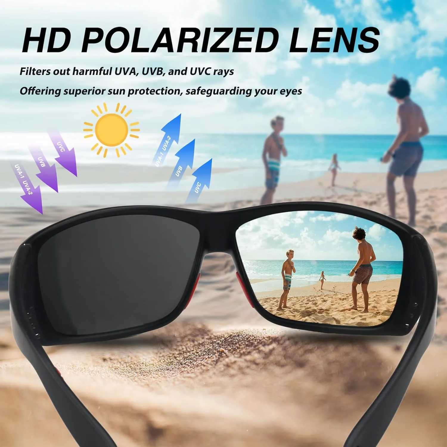 Floating Polarized Fishing Sunglasses for Men Women, Sailing Boating Gifts Beach Cool Style Glasses