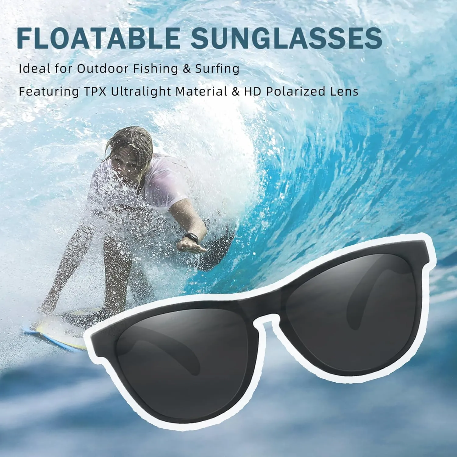 Floating Polarized Fishing Sunglasses for Men Women, Sailing Boating Gifts Beach Cool Style Glasses
