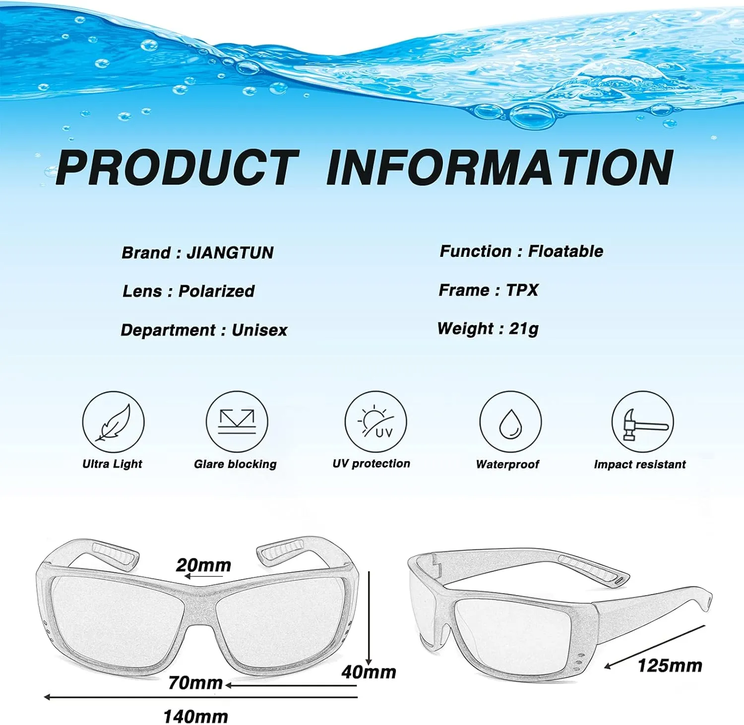 Floating Polarized Fishing Sunglasses for Men Women, Sailing Boating Gifts Beach Cool Style Glasses