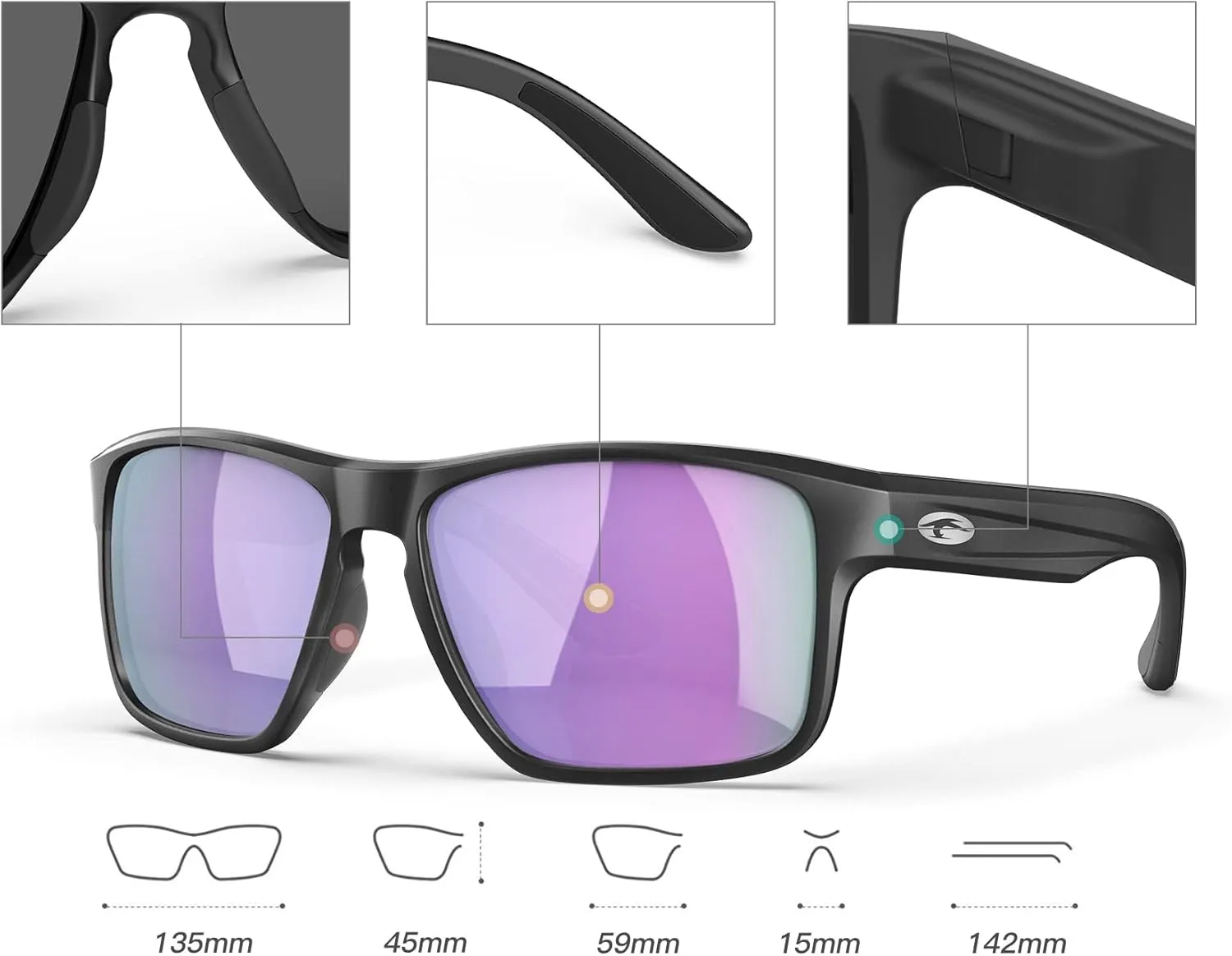 Floating Polarized Sunglasses, Water Sports Sunglasses for Men and Women