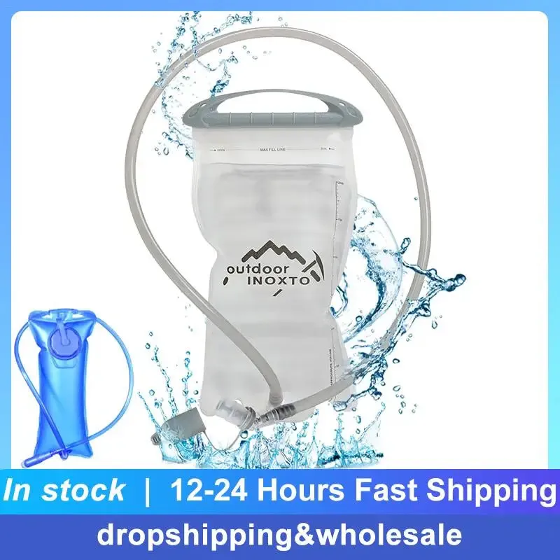 Foldable Drinking Water Reservoir Portable PEVA Water Bag 2L Hydration System Bladder Backpack Camping Hiking Climbing Cycling