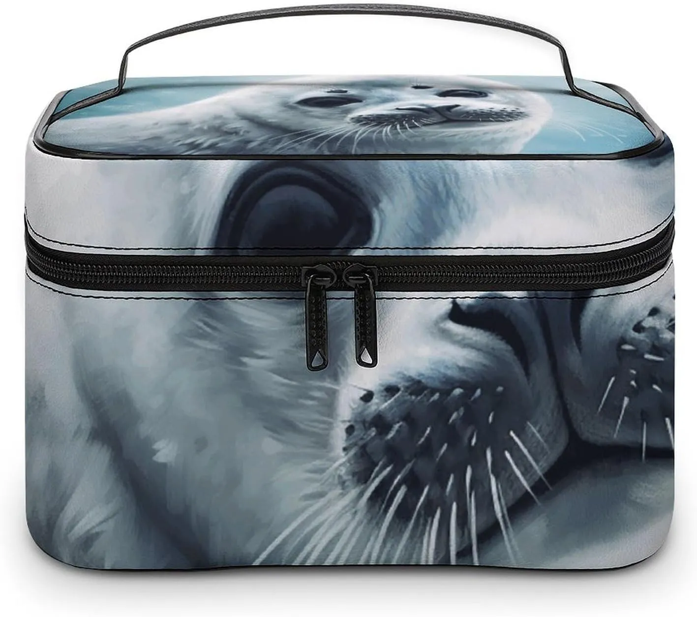 Foldable Travel Luggage Bag for Men And Women, Dry And Wet Separation Portable Travel Luggage Bag, Harp Seal Painting Wallpaper Printed Waterproof Sports Luggage Bag, Fitness Bag