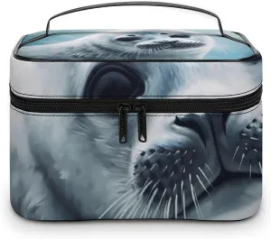 Foldable Travel Luggage Bag for Men And Women, Dry And Wet Separation Portable Travel Luggage Bag, Harp Seal Painting Wallpaper Printed Waterproof Sports Luggage Bag, Fitness Bag