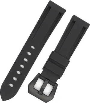 For Panerai Waterproof Silicone Rubber Watch Strap with Stainless Steel Buckle Watchband Replacement accessories