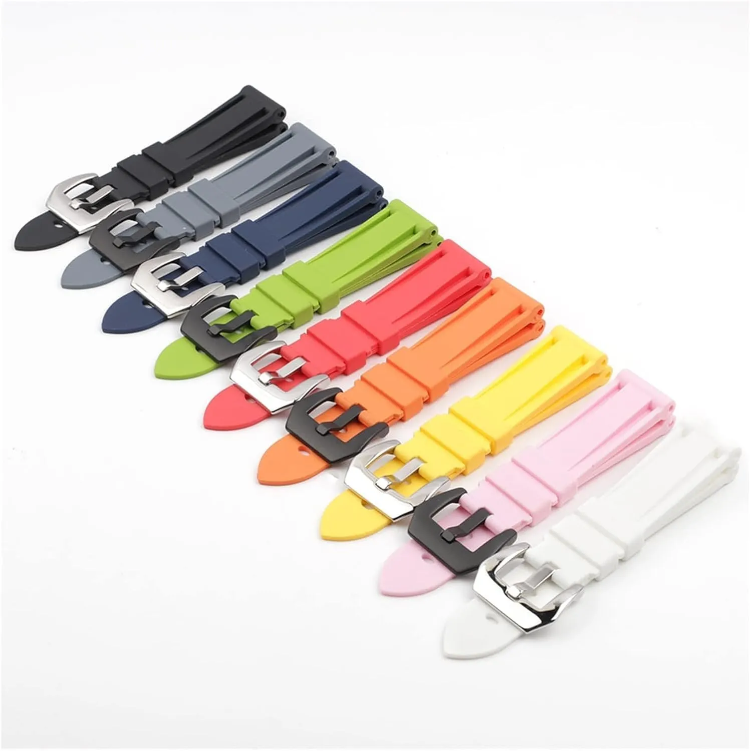For Panerai Waterproof Silicone Rubber Watch Strap with Stainless Steel Buckle Watchband Replacement accessories