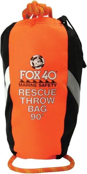 Fox 40 Rescue Throw Bag, 90 Feet of Rope, Orange