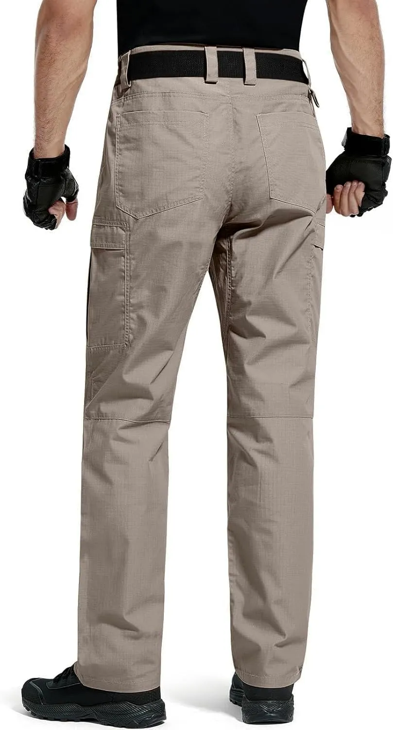 FREE SOLDIER Men's Cargo Pants Water Resistant Ripstop Tactical Pants for Men Work Pants Lightweight Outdoor Hiking Pants Men