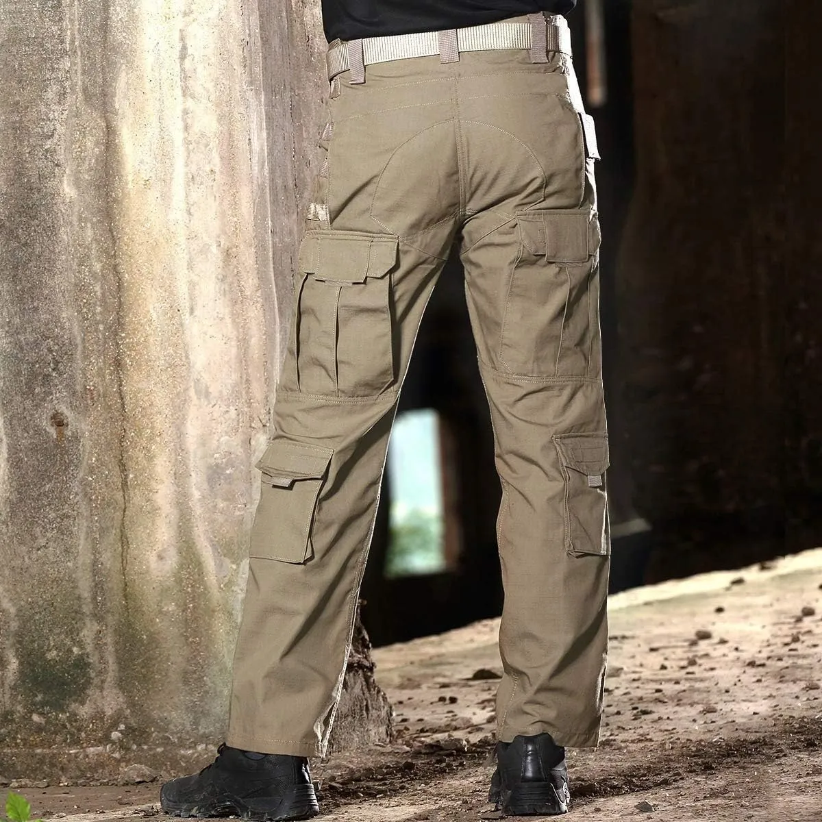 FREE SOLDIER Men's Cargo Pants,Tactical Pants for Men Stretch,Durable Ripstop EDC Work Pants for Hiking