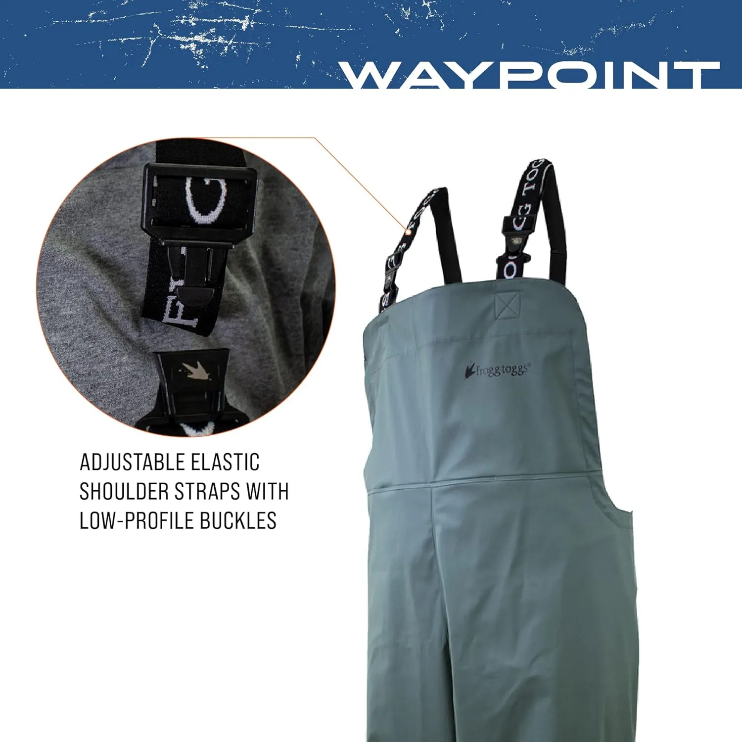 FROGG TOGGS Men's WayPoint Angler Waterproof, Durable Bibs with 4-Way Stretch