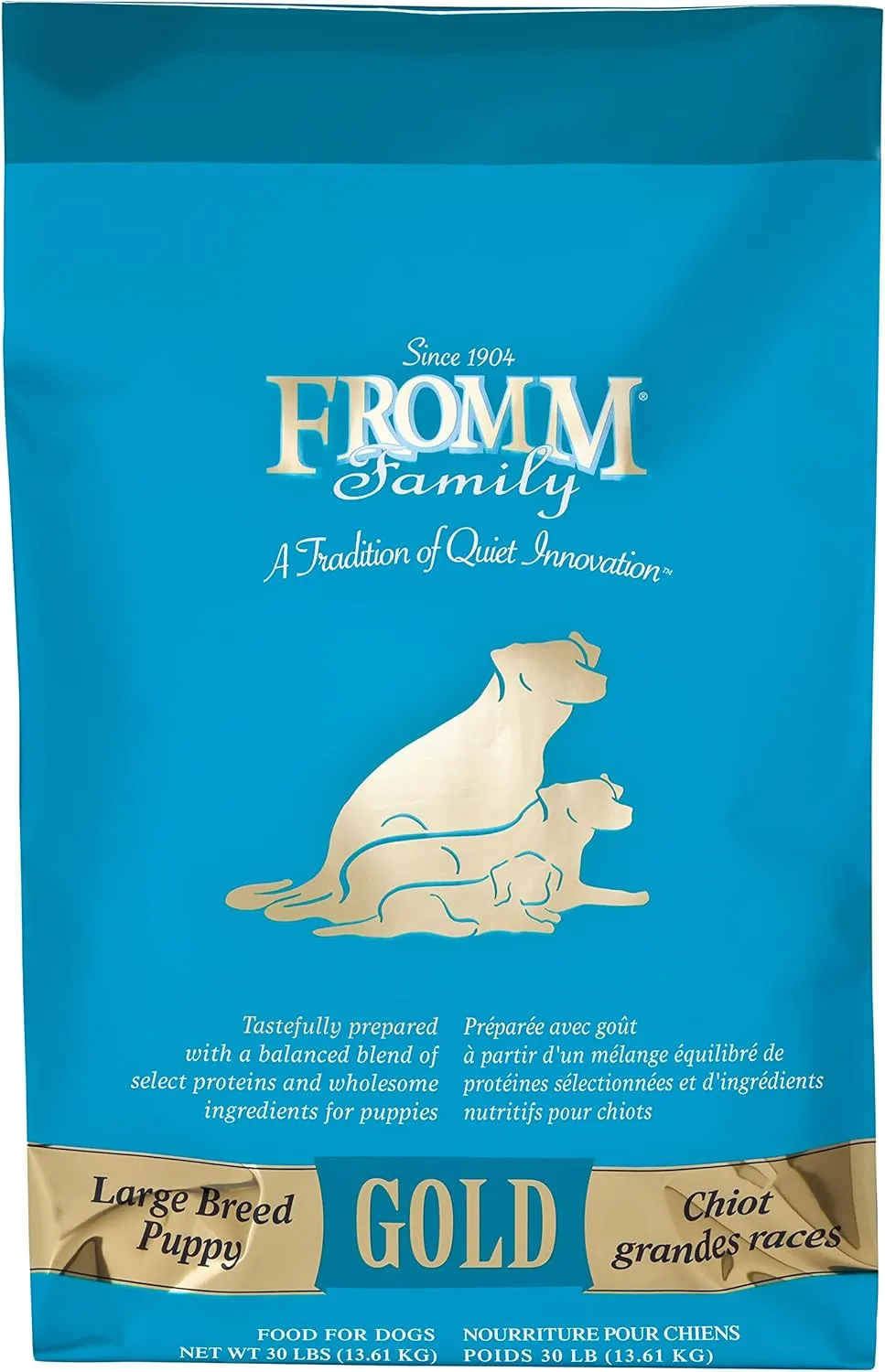 Fromm Large Breed Puppy Gold Premium Dry Dog Food - Dry Puppy Food for Large Breeds - Chicken Recipe - 30 lb