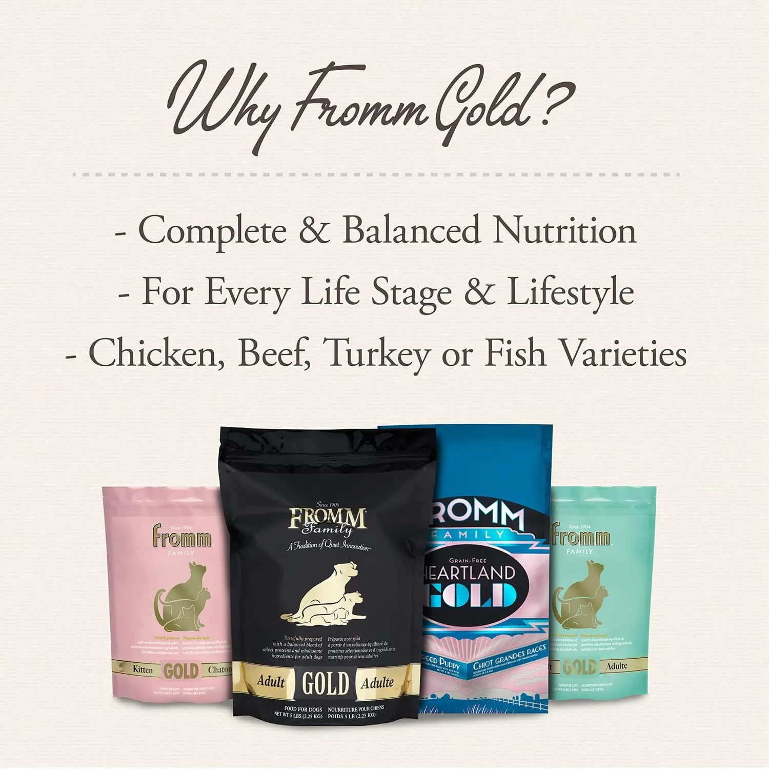 Fromm Large Breed Puppy Gold Premium Dry Dog Food - Dry Puppy Food for Large Breeds - Chicken Recipe - 30 lb