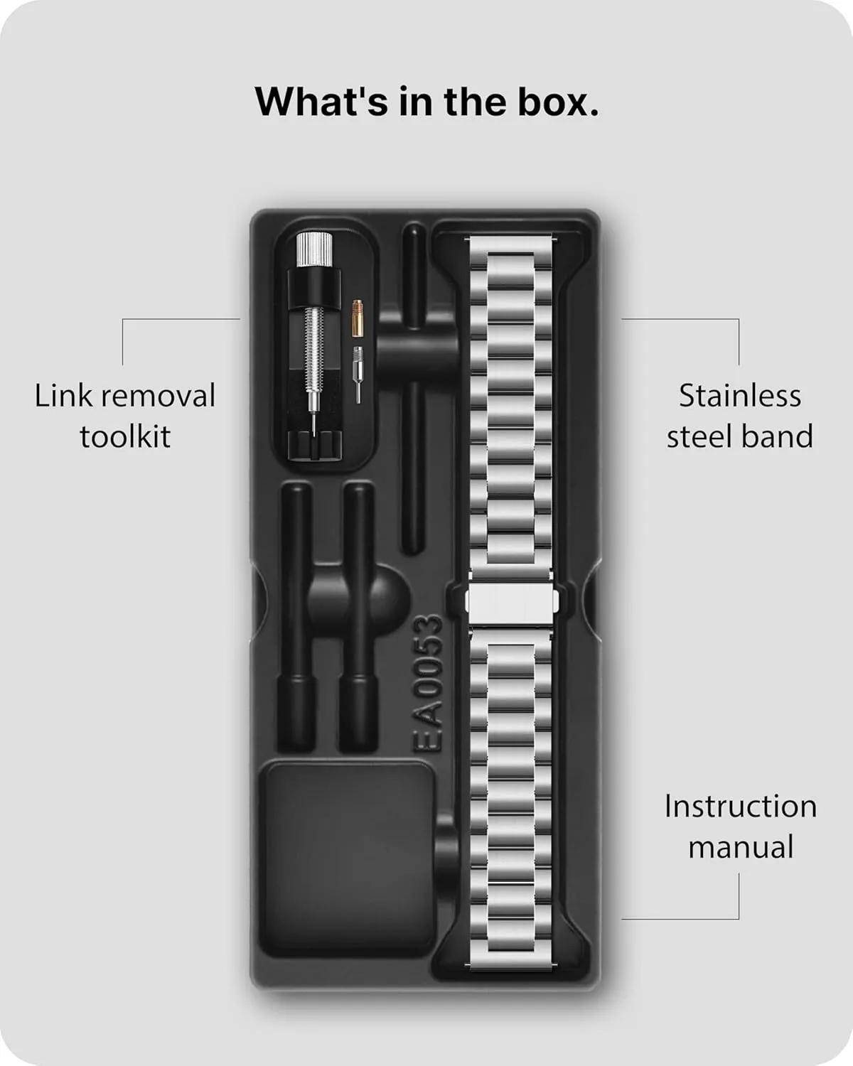 Fullmosa Watch Band, Quick Release Stainless Steel Replacement for Men Women, Metal Chain Watch Strap Width 16mm 18mm 19mm 20mm 22mm 24mm, Silver, 24mm