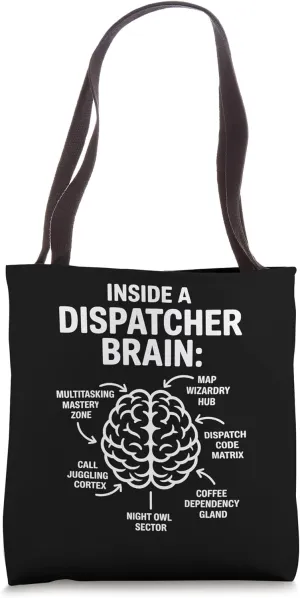 Funny 911 Dispatcher Gifts, Police Dispatch Thin Gold Line Tote Bag