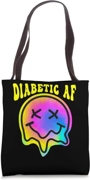 funny diabetic diabetes type 1 2 awareness pancreas retro Tote Bag