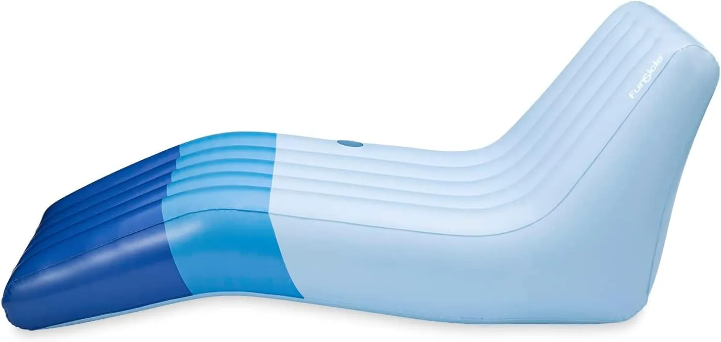 Funsicle 5.8 ft Happy Sleeper Inflatable Floating Lounge with Cup Holder