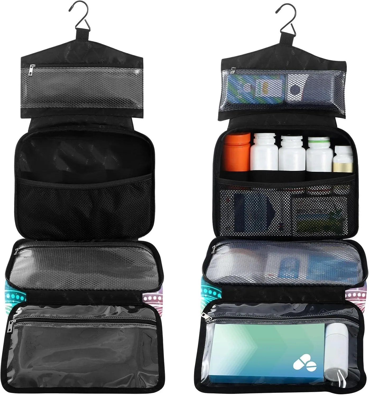 Fustylead Star Fields Galaxies Mandala Large Medical Storage Bag with Zipper Empty First Aid Bag Trauma Kit for Traveling Hiking Camping Backpacking