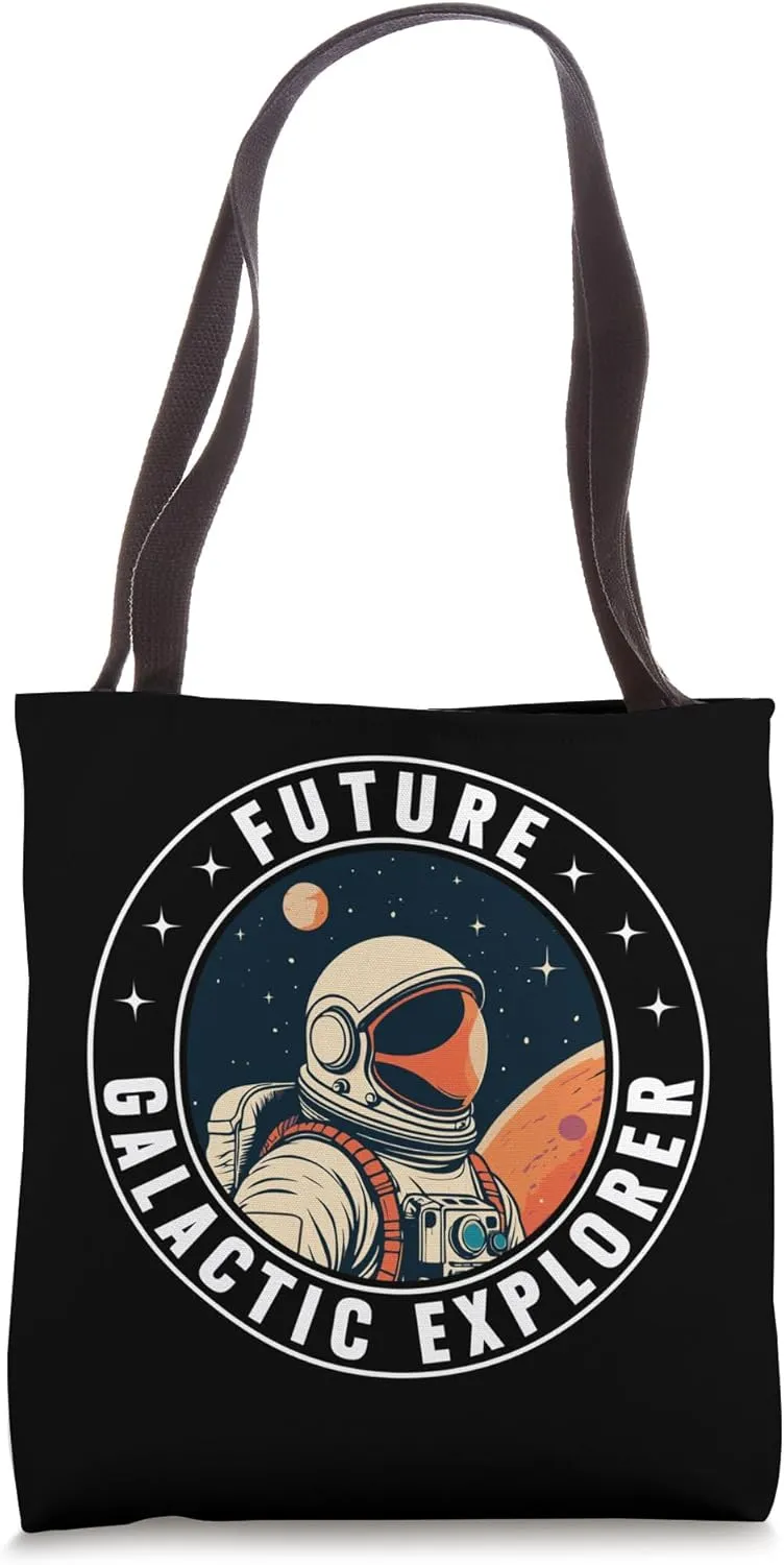 Future Galactic Explorer Space Colonization Sci-Fi Kids Tote Bag