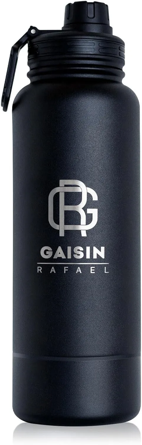 Gaisin Rafael 32oz Stainless Steel Double-Walled Insulated Water Bottle with Storage Compartment