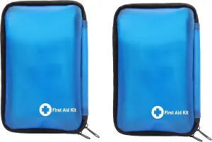 Galaxy 131 Pcs First Aid Kits Small All Purpose for Survival Emergency Trauma Military Tactical Medical School Office Home Hunting Camping Hiking Traveling Fishing Driving..IFAK EMT Bag (2 Packs)