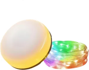 Galaxy LED Camping Light, Waterproof Outdoor Hanging Lamp, Long Battery Life, Multifunctional (RGB White Light)