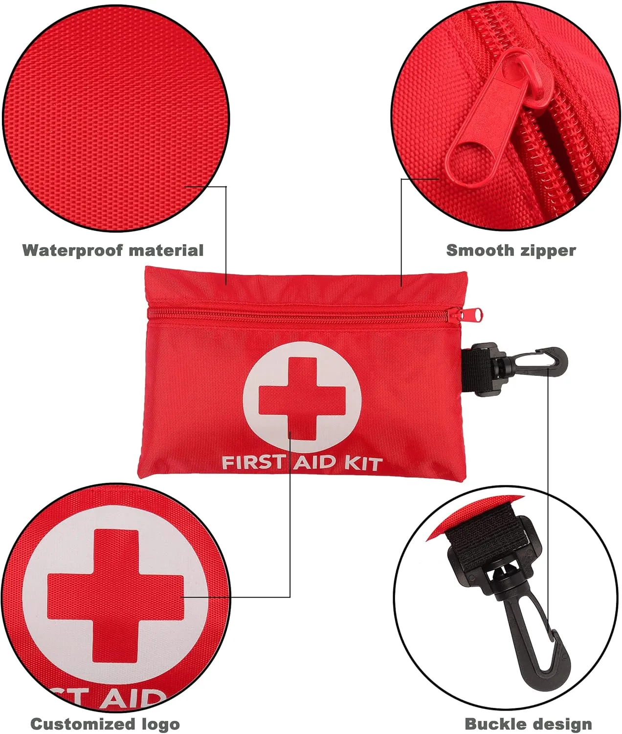 Galaxylense 128 Pcs First Aid Kits Small for Survival Emergency Trauma Military Tactical Medical School Office Home Hunting Camping Hiking Traveling Fishing IFAK EMT Bag (2 Packs)