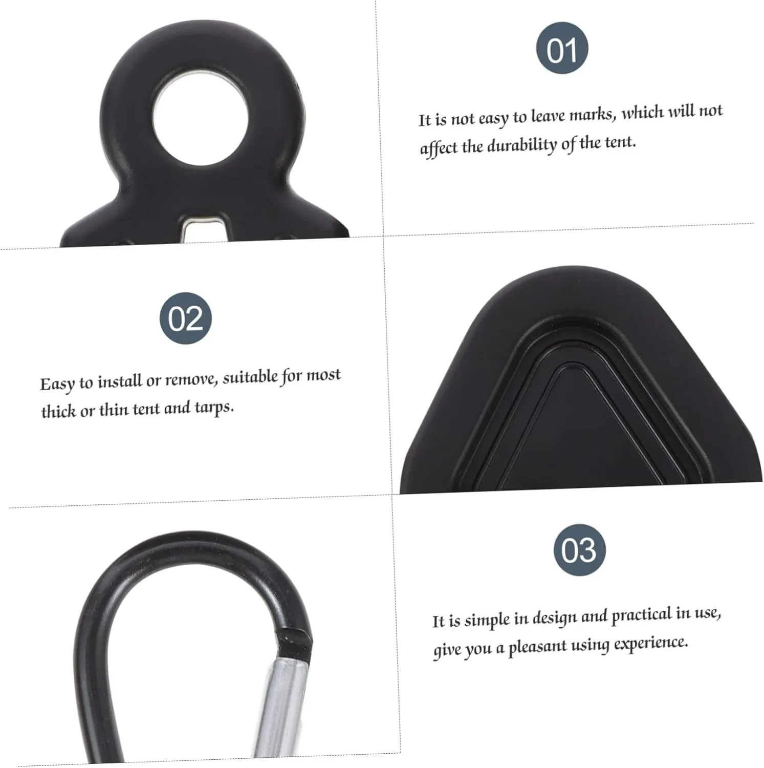 GANAZONO Tent Clip Tent Pegs Clips Jaw Clamp Tarp Clips Tent Stakes Inflatable Tents for Camping Tent for Camping