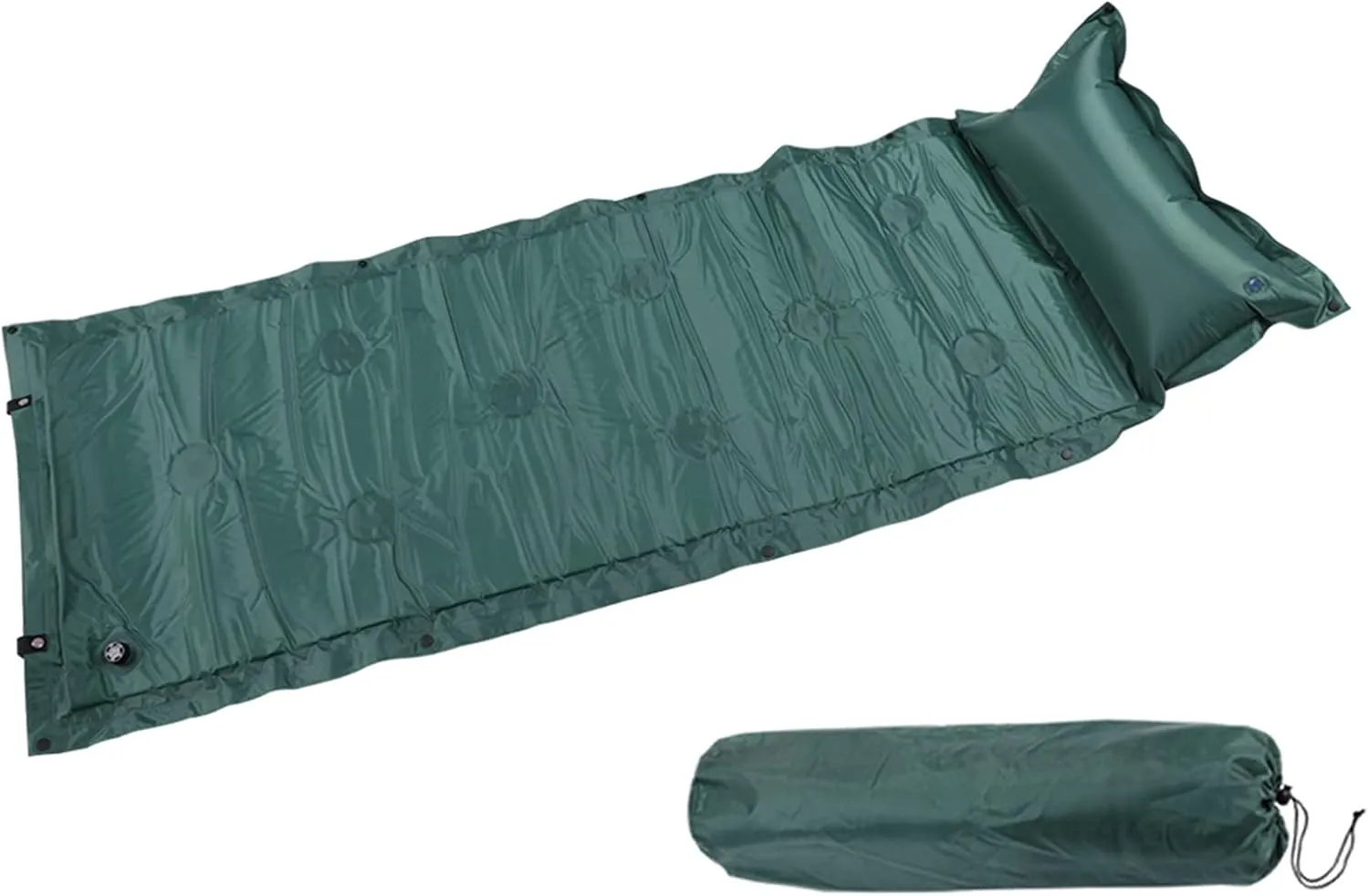 GaRcan Camping Roll Mat Sleeping Bed Inflatable Pillow Air Mattress Bag Camping Pad Picnic Beach Mat Sand Mat Beautiful Scenery (Green 183cm (with Pillow))